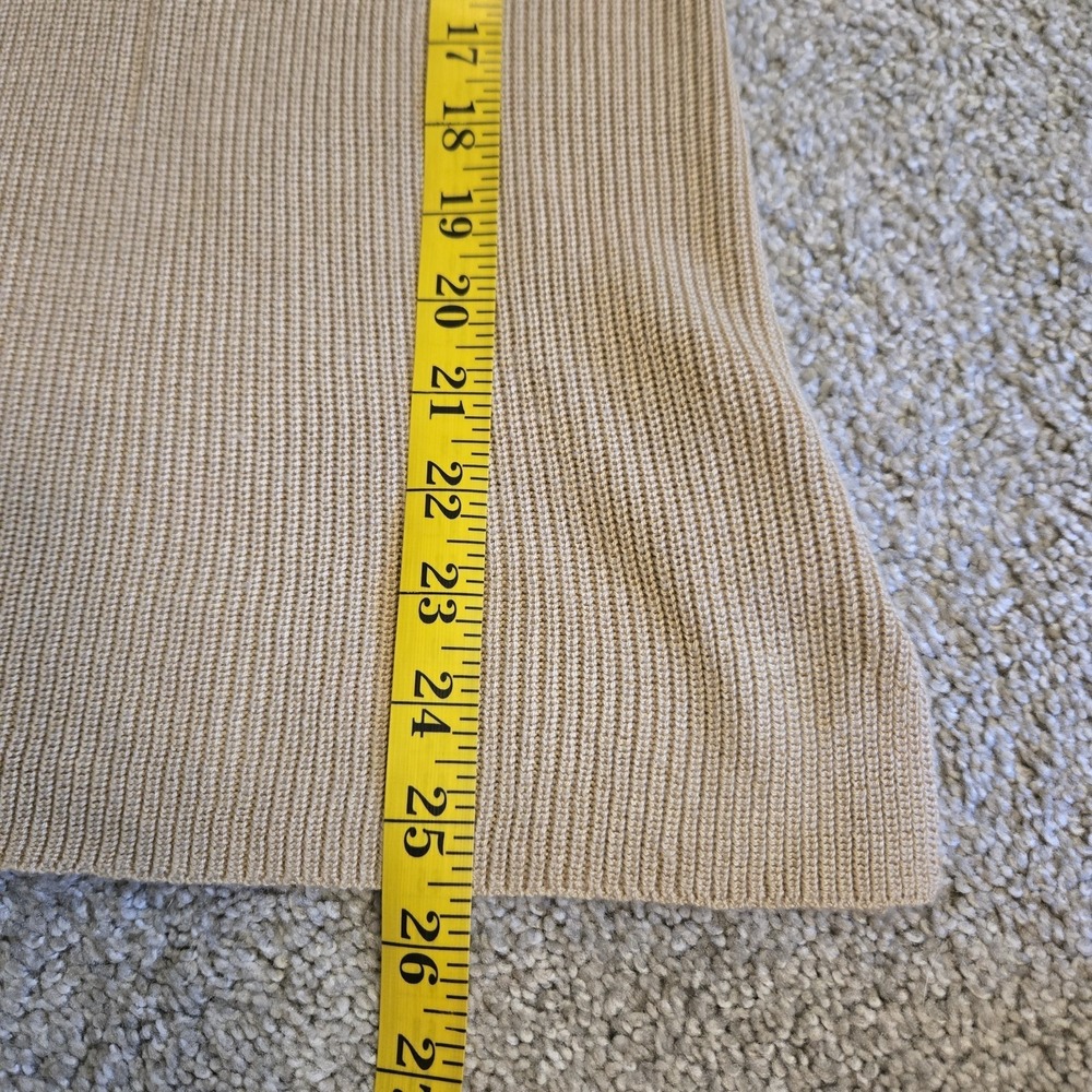 Khaki Tan Beige Cami Camisole Knit Sweater Sleeveless Tank Oversized V Neck Top - Picture 9 of 10